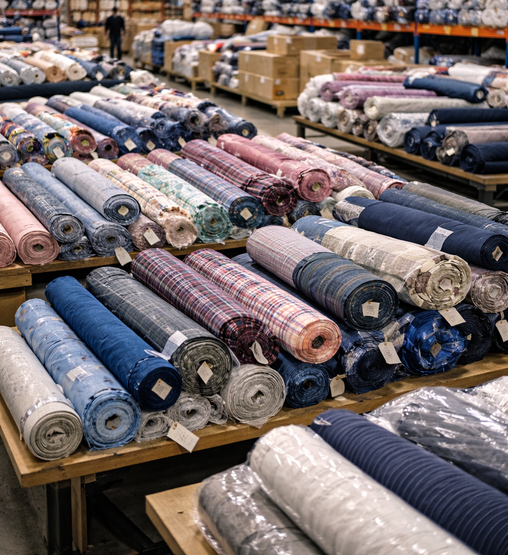 deadstock fabric stock sourced from Spanish suppliers