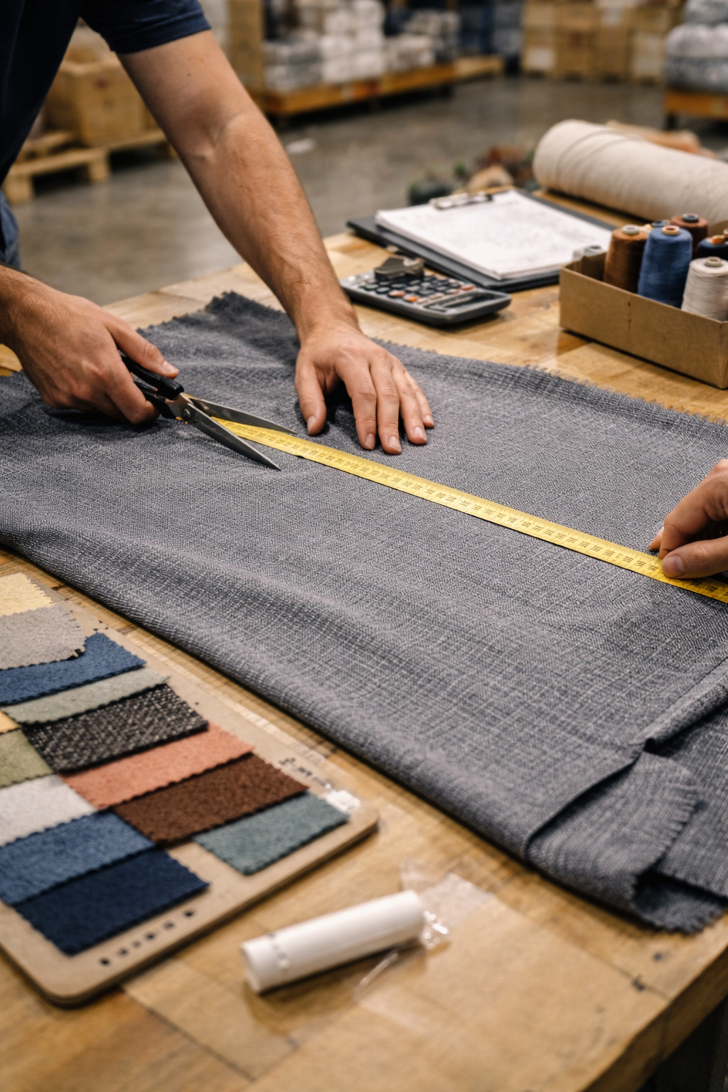 fabric suppliers in Spain preparing textile shipments
