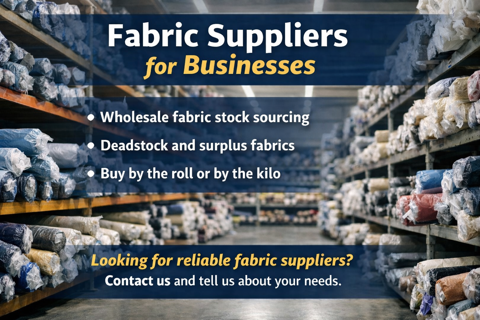 fabric suppliers with wholesale fabric stock
