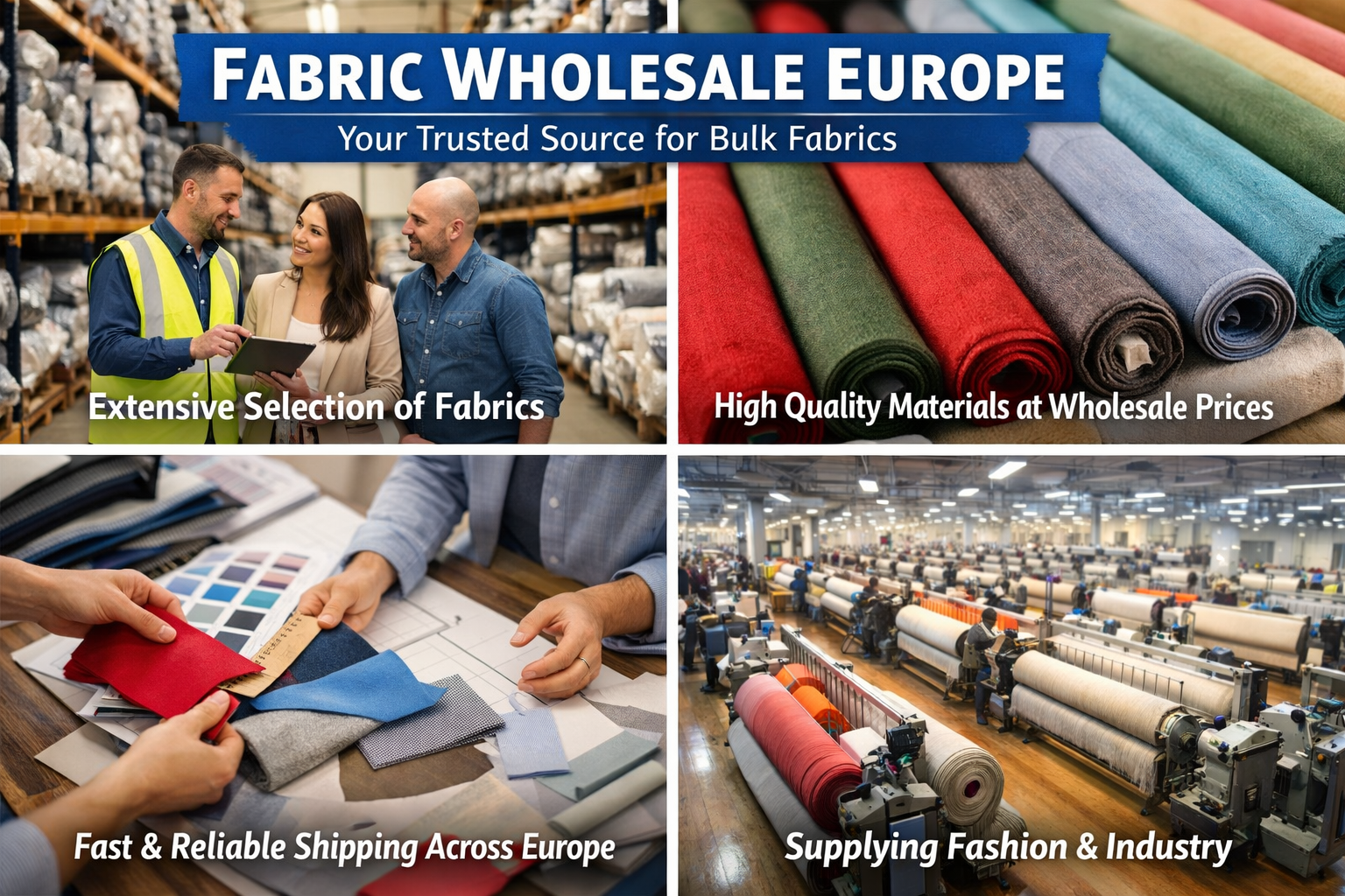 fabric wholesalers in Europe managing textile stock