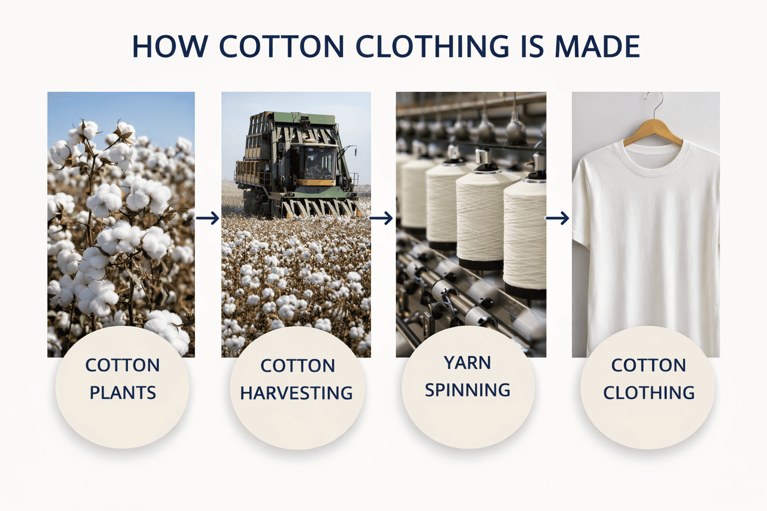 how cotton fabric is made step by step cotton production process textile industry